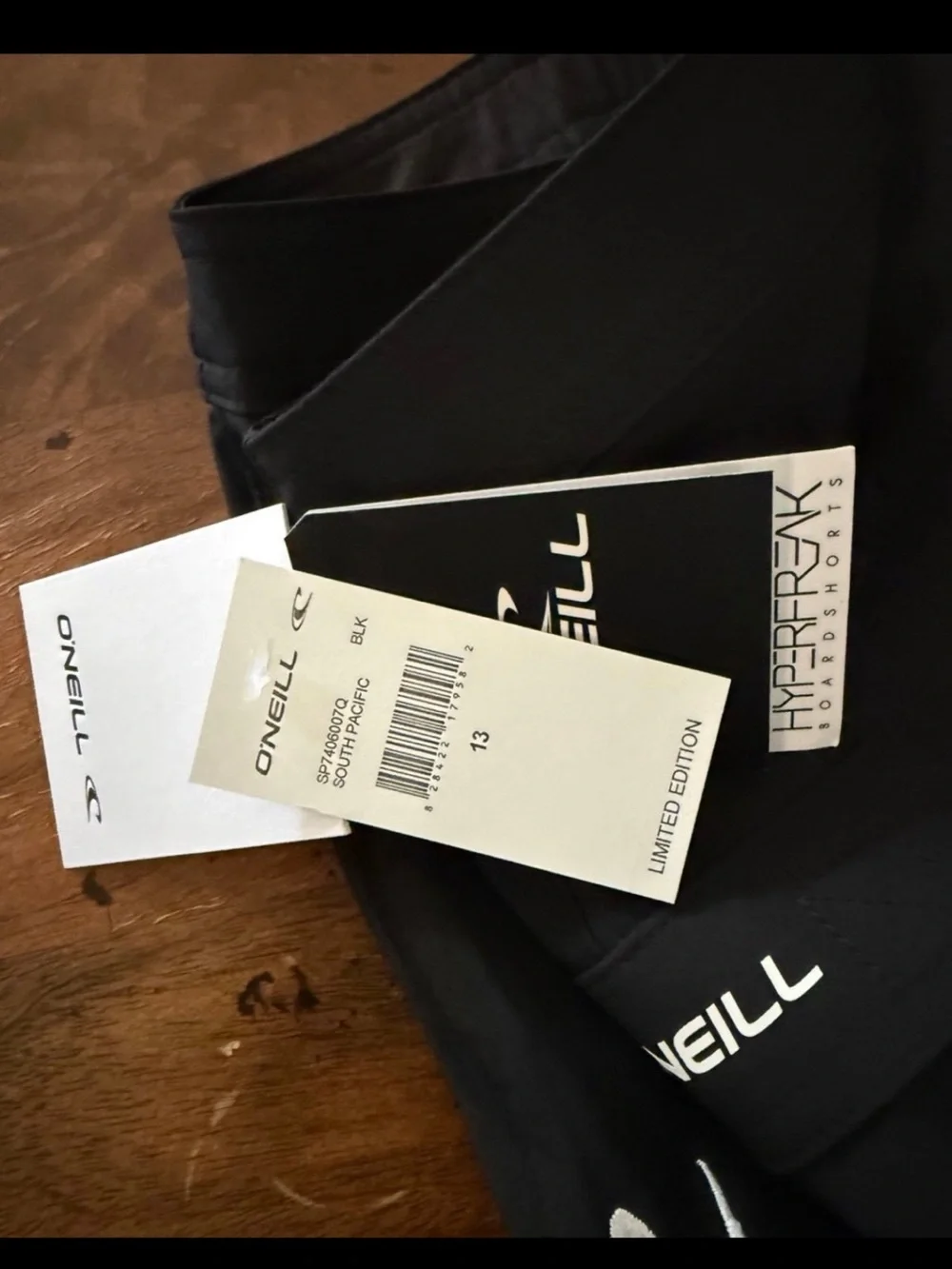 O'Neill Women's Black Cargo Boardshorts with Flap Pocket - Picture 3 of 3